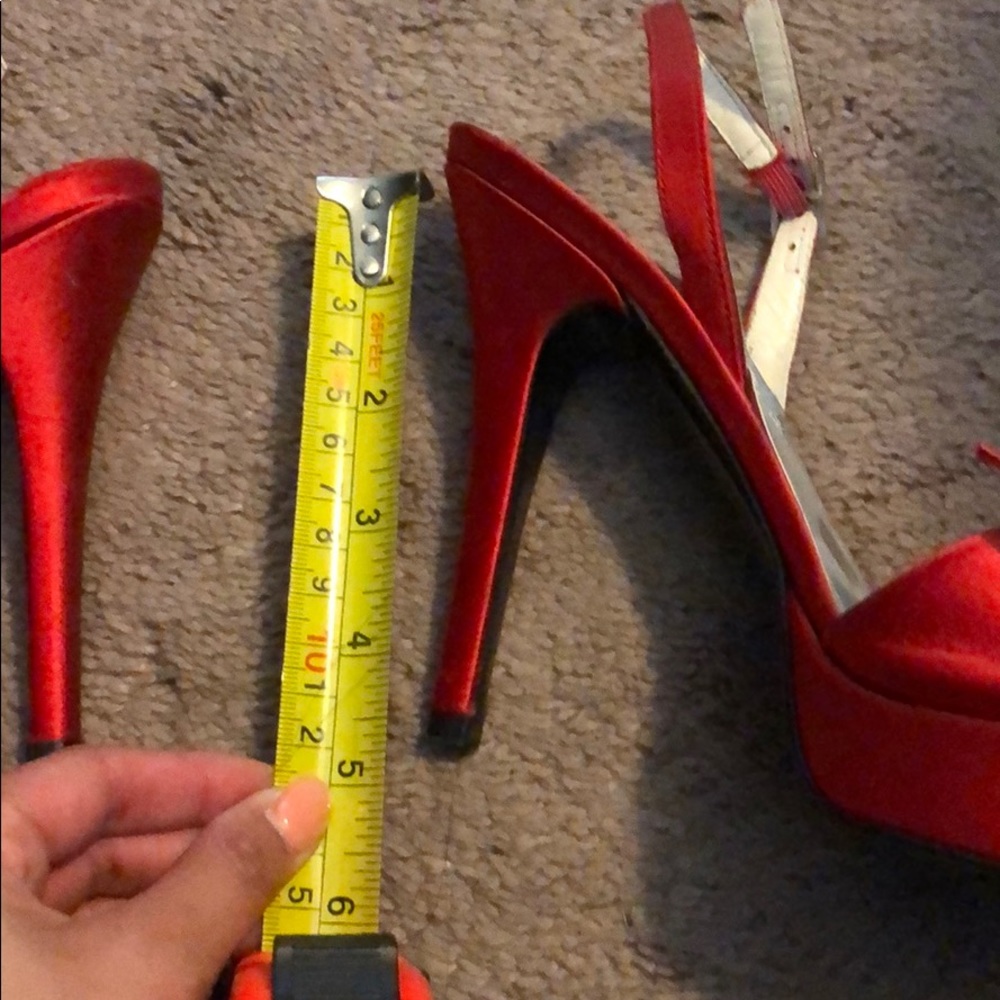 Red Statin Stuart Weizman Sandals - image 7